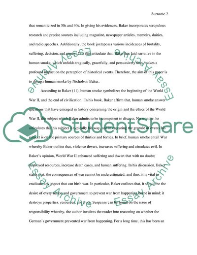 Human Smoke as a War Symbol