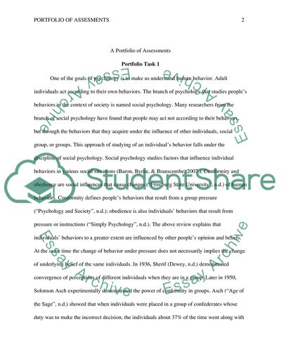 A Portfolio of Short Assessment Tasks