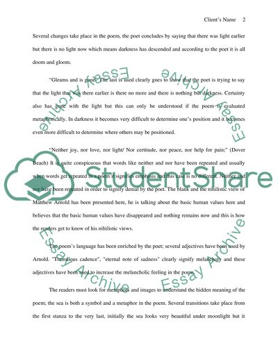 Analysis of Tennyson and Arnold Poems