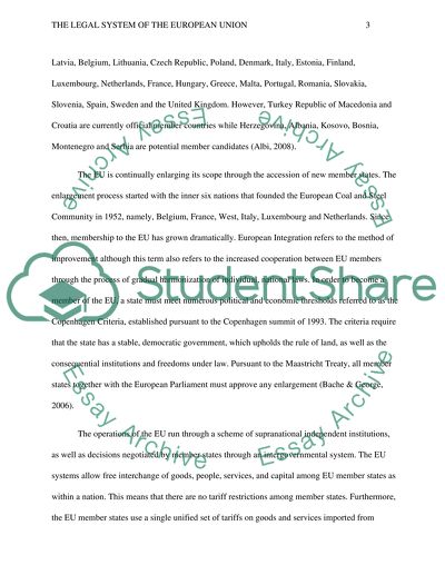 The Legal System of the European Union