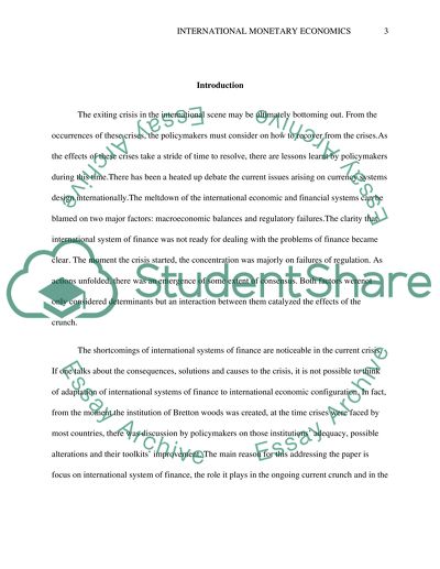 International Monetary Economics