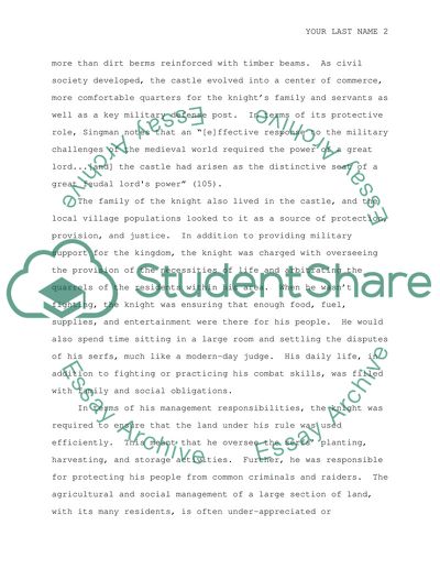 Life of a Medieval Knight