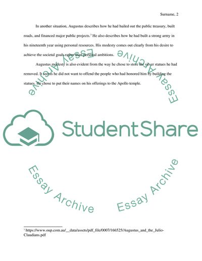 Augustus as a Leader of the Roman Empire