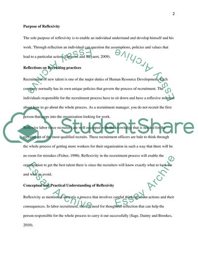 The Reflexive Process and Human Resource Development