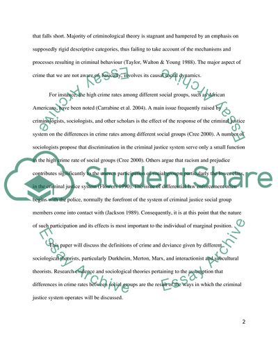 Applying of Sociological Theories in Criminal Justice