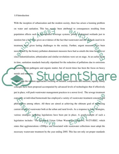 Upgrading Wastewater Treatment Facilities