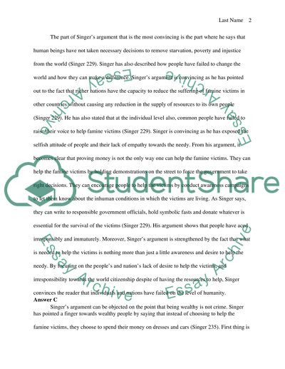 Famine, Affluence, and Morality