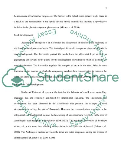 Flavonoids - Critical regulators of seed development