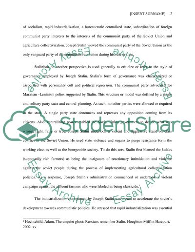 The Unquiet Ghost: Russians Remember Stalin by Adam Hochschild