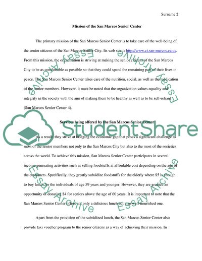 The San Marcos Senior Center