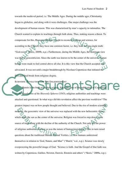 The Renaissance to the Enlightenment