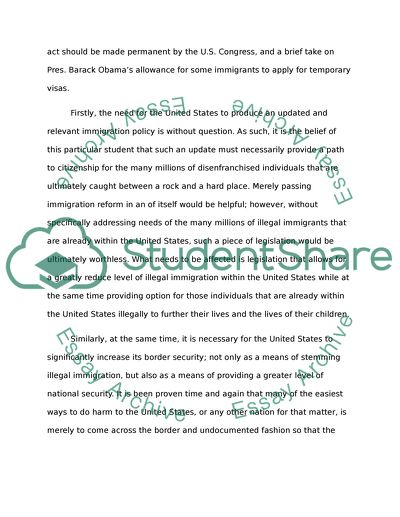 Goverment Imigration Act