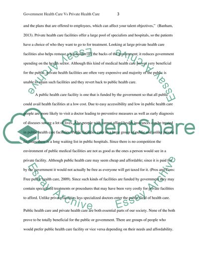 Government health care vs private health care