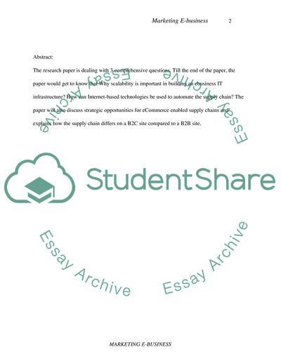 Strategic Opportunities for E-commerce Enabled Supply Chains