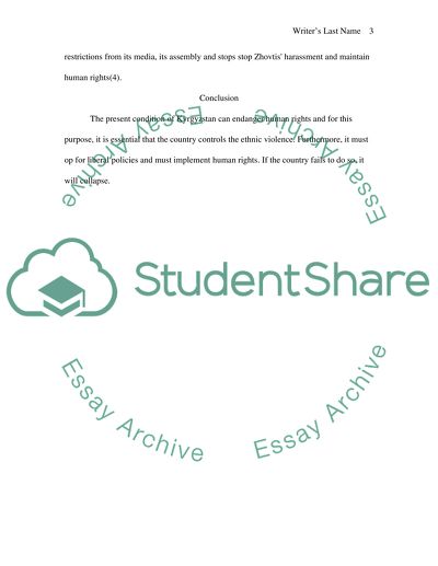 Overview on Kyrgyzstan from the State Department: Whats happening here Is it important to us