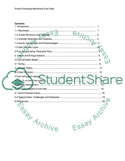 Proton Exchange Membrane Fuel Cells