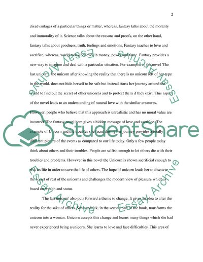 Fantasy Novels to Represent a Subversive Space