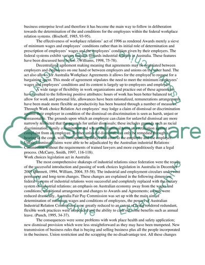 Industrial Relations in Australia