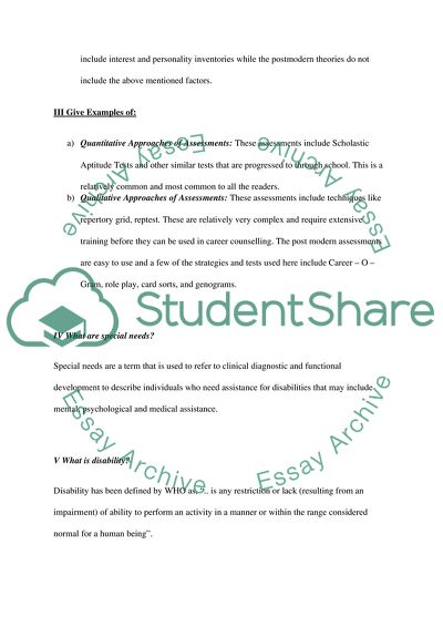 Qualitative and Quantitative Approaches of Assessments