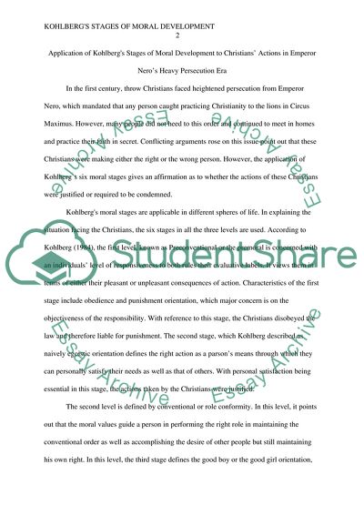 Moral Development and Christians Actions in Emperor Neros Era