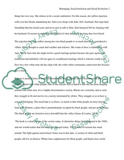 Social Inclusion and Social Exclusion