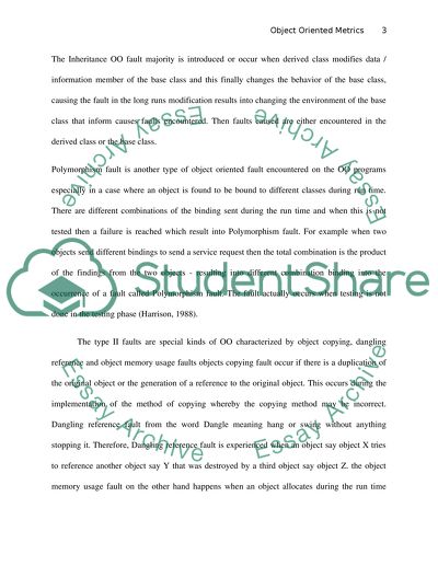 Object Oriented Metrics