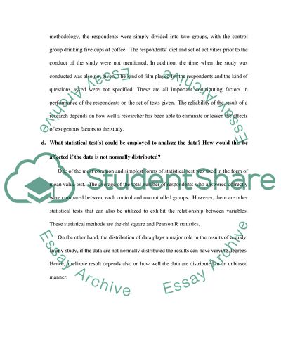 The Effect of Caffeine Intake on Memory of Individuals Aged 18-21