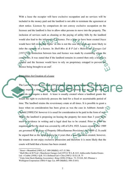 Occupation Agreement between Raj and Joyce and Decisions Involving Repair Obligations in Short Leases