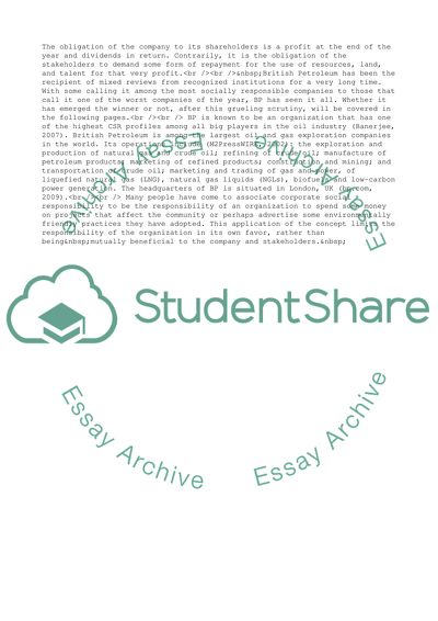 British Petroleum Company