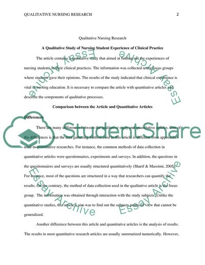 Nursing Student Experience of Clinical Practice