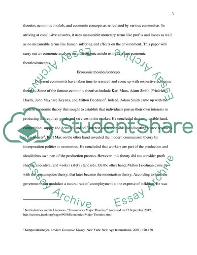 The Principles of Economic Analysis