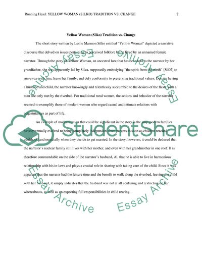 Yellow Woman (Silko) Tradition vs. Change