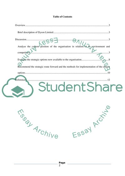 Dyson Ltd - Current Position, SWOT and Competitor Analysis