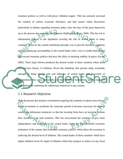Phd thesis on inflation targeting
