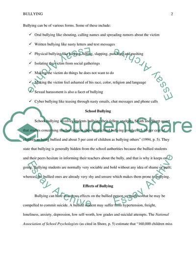 Bullying- Effects and Combat Strategies