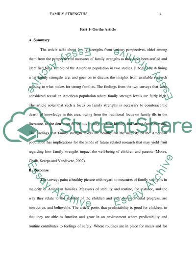 Family strengths essay image