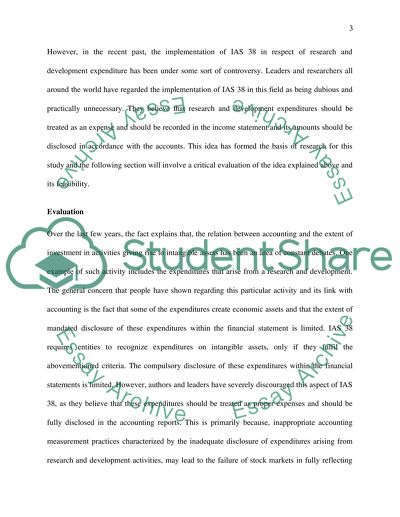 The Requirements of the International Accounting Standard 38