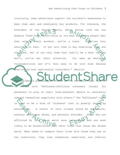 Ban Advertising That Preys on Children