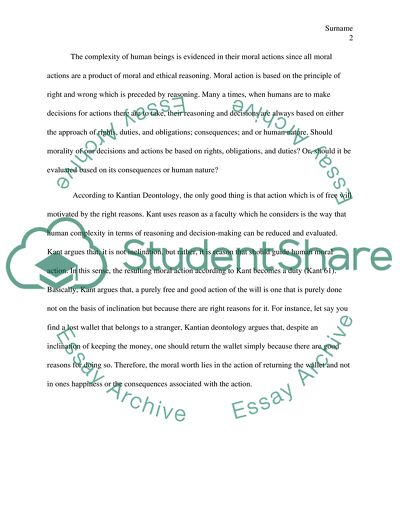 Complexity of human being and their moral actions