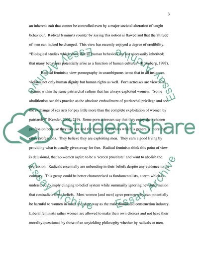 How do radical and liberal feminists differ in their approach to pornography and why