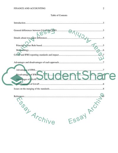 Differences between Generally Accepted Accounting Principles and International Financial Reporting Standards