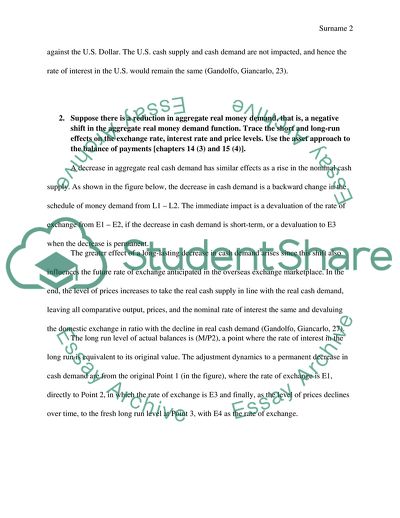 Short Term Effect of a Drop in the Interest Rate Offered by Euro Deposits
