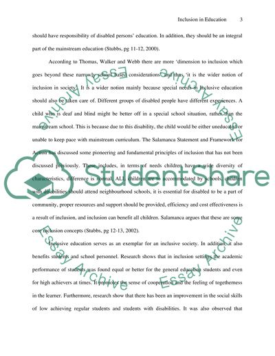 Inclusion in Education