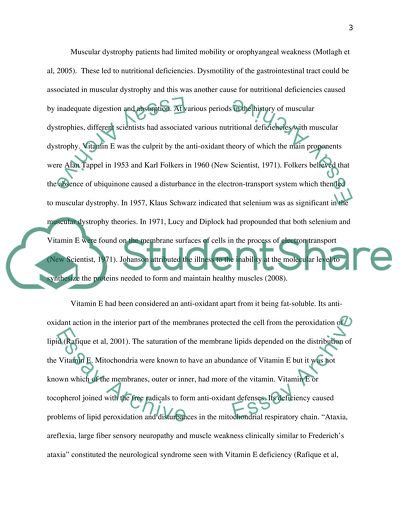 Nutritional Deficiency in Muscular Dystrophy Patients