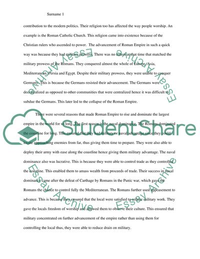 The Rise and Fall of the Roman Empire