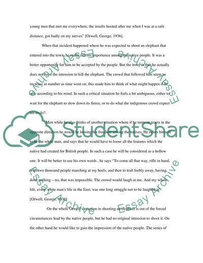 The indigenous people in Shooting an Elephant