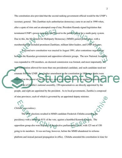 Democracy and Authoritarianism in Zambia