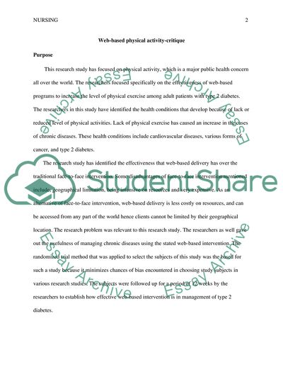 The Importance of Physical Exercise Among Adult Patients with Type 2 Diabetes