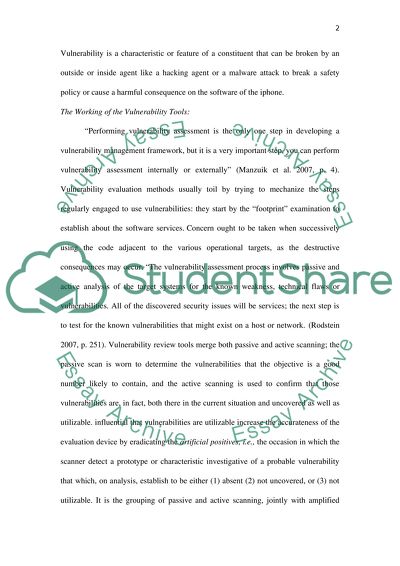 An Assessment of the Vulnerabilities of the iPhone