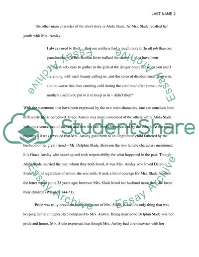 Roman fever essay